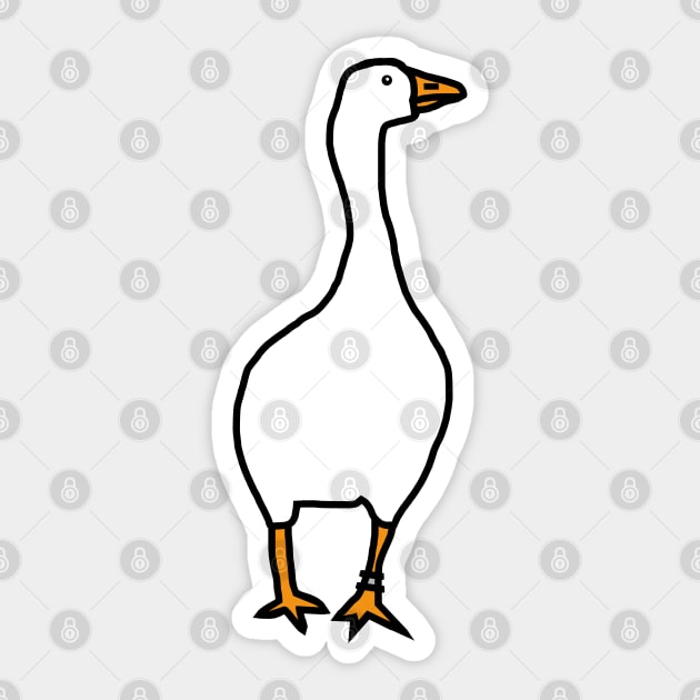 White Goose Gaming Design Sticker by ellenhenryart